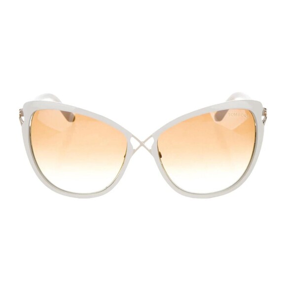DESIGNER TOM FORD IVORY ACETATE GRADIENT OVERSIZE SUNGLASSES - Picture 10 of 10